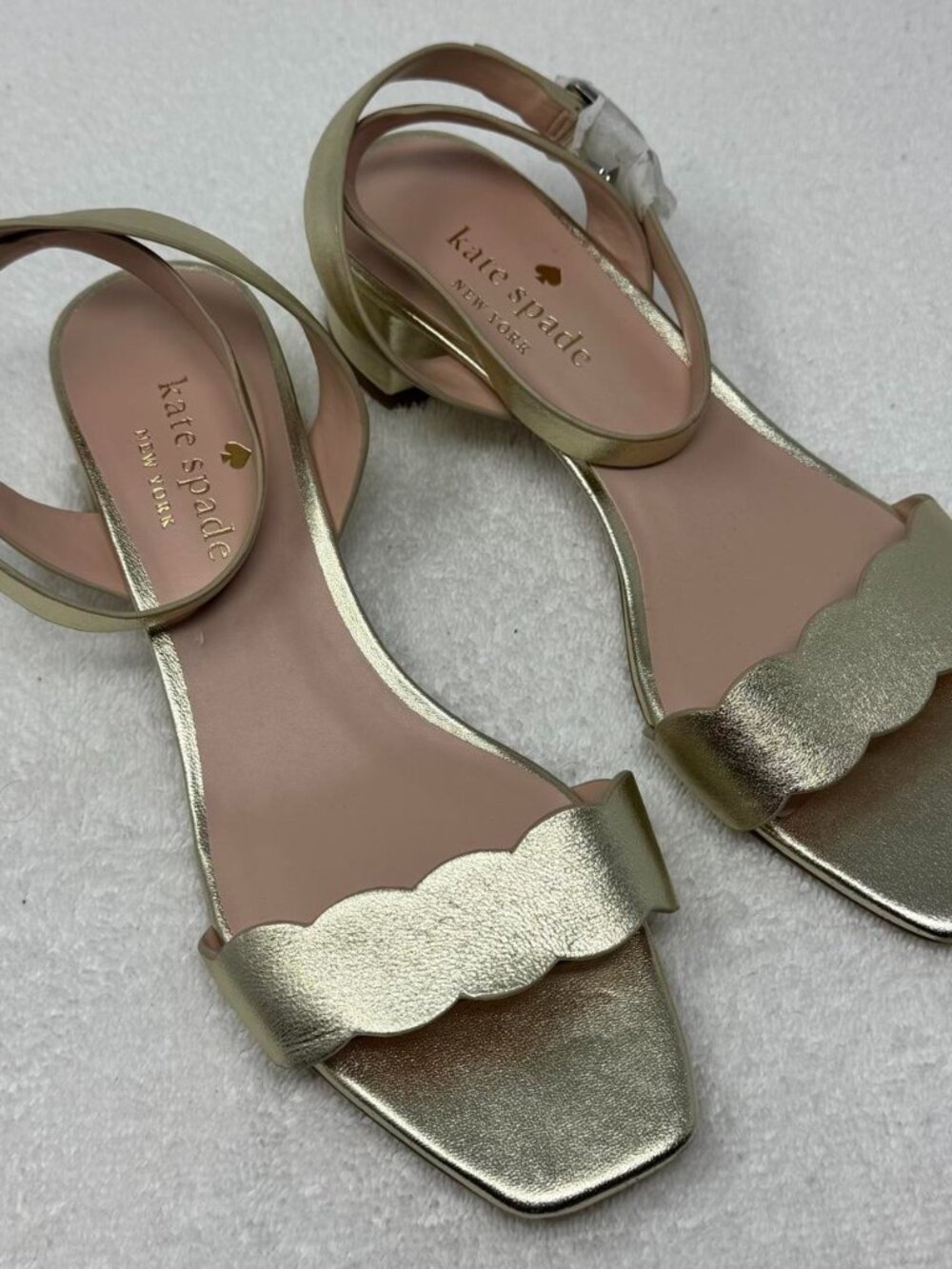 Kate Spade New York Women's Gold and Pink Sandals